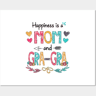 Happiness Is A Mom And Gra-Gra Wildflower Happy Mother's Day Posters and Art